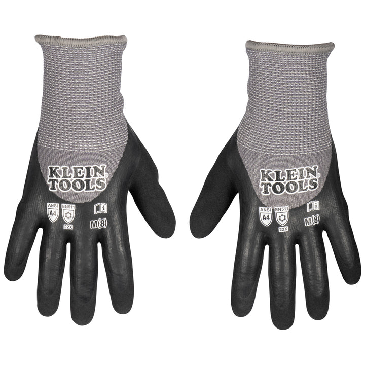 Klein Tools Winter Knit Dipped Gloves, Cut Level A4, Touchscreen