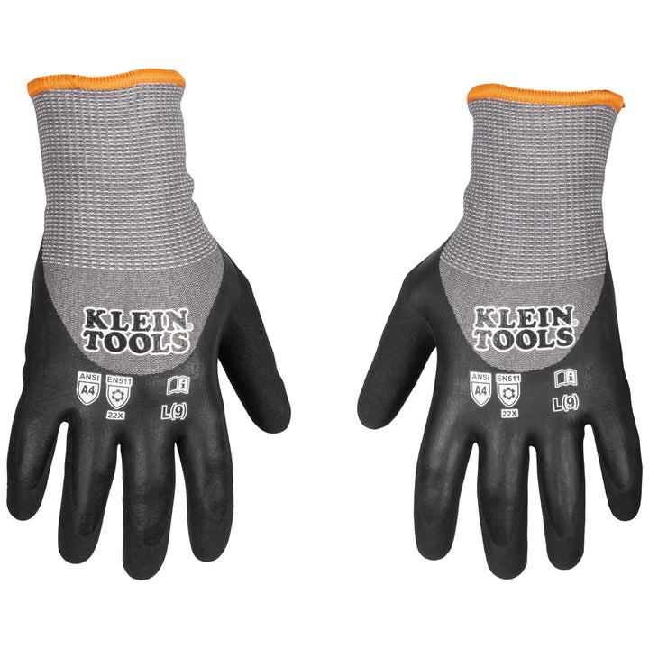 Klein Tools Winter Knit Dipped Gloves, Cut Level A4, Touchscreen
