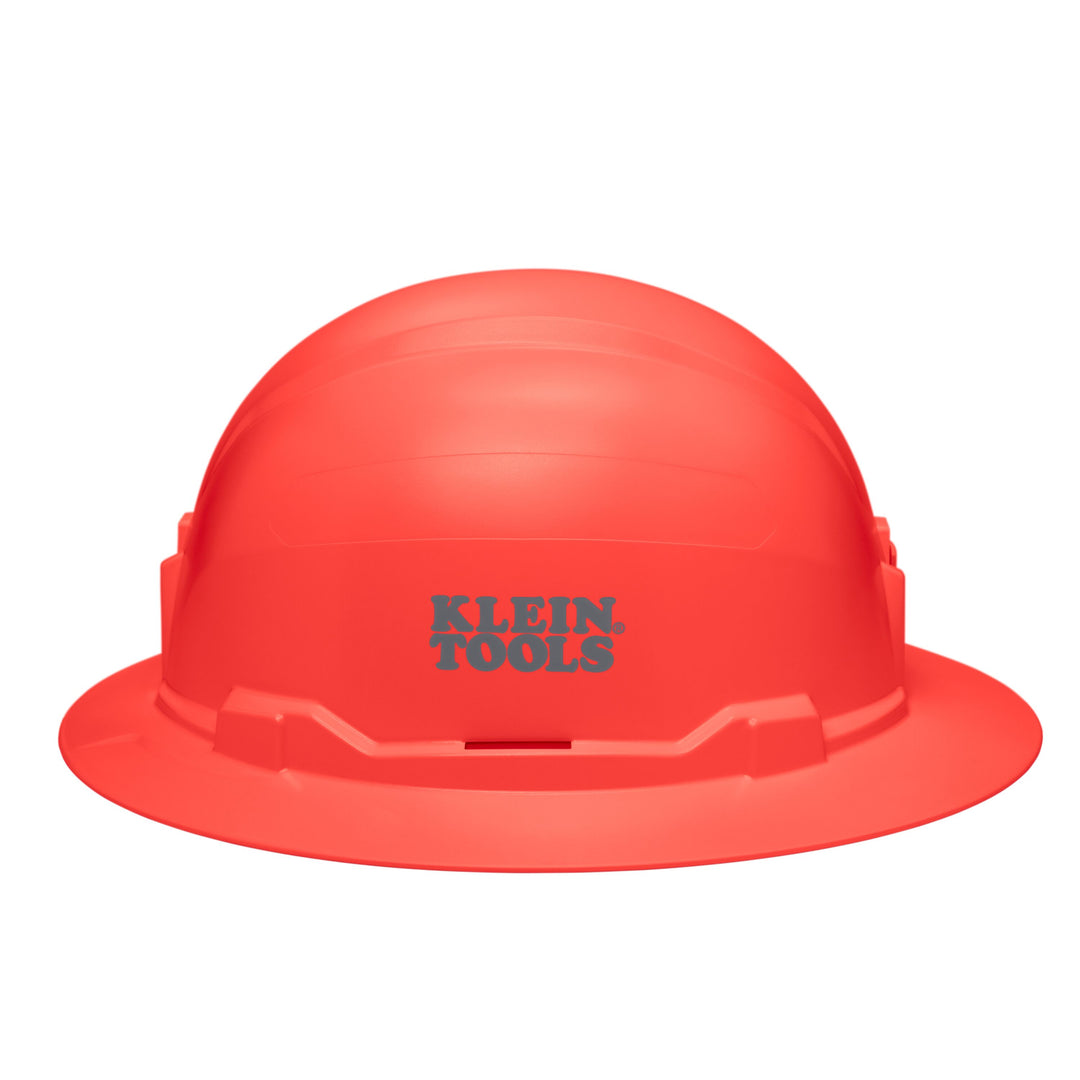 Klein Tools 60860BR Hard Hat, Non-Vented, Full Brim Style, Orange