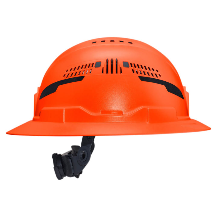 Klein Tools 60861T2 Class C Type-2 Hard Hat, Vented Full Brim with Strap, Orange