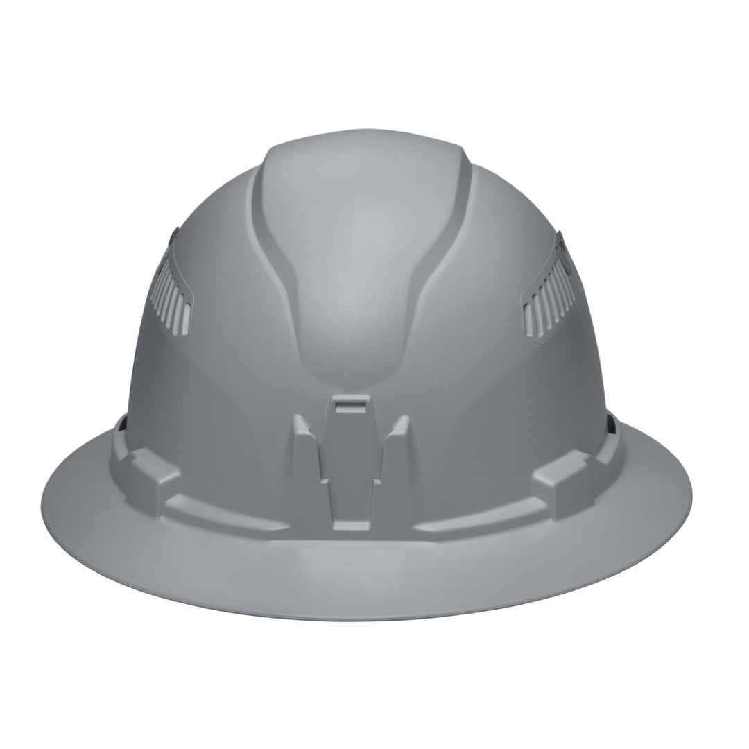 Klein Tools 60864BR Hard Hat, Vented, Full Brim Style, Gray
