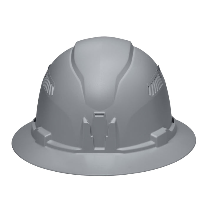 Klein Tools 60864BR Hard Hat, Vented, Full Brim Style, Gray