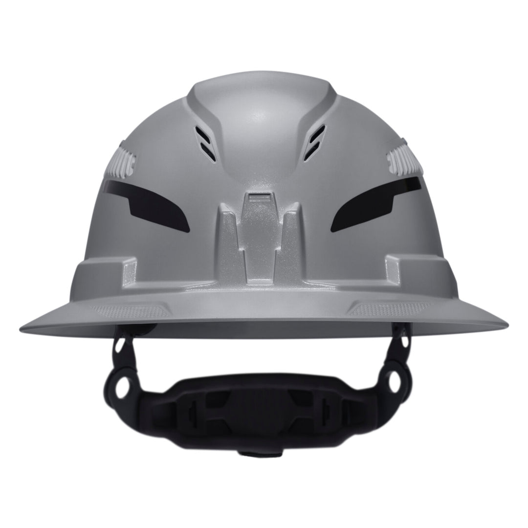 Klein Tools 60864T2 Class C Type-2 Hard Hat, Vented Full Brim with Strap, Gray