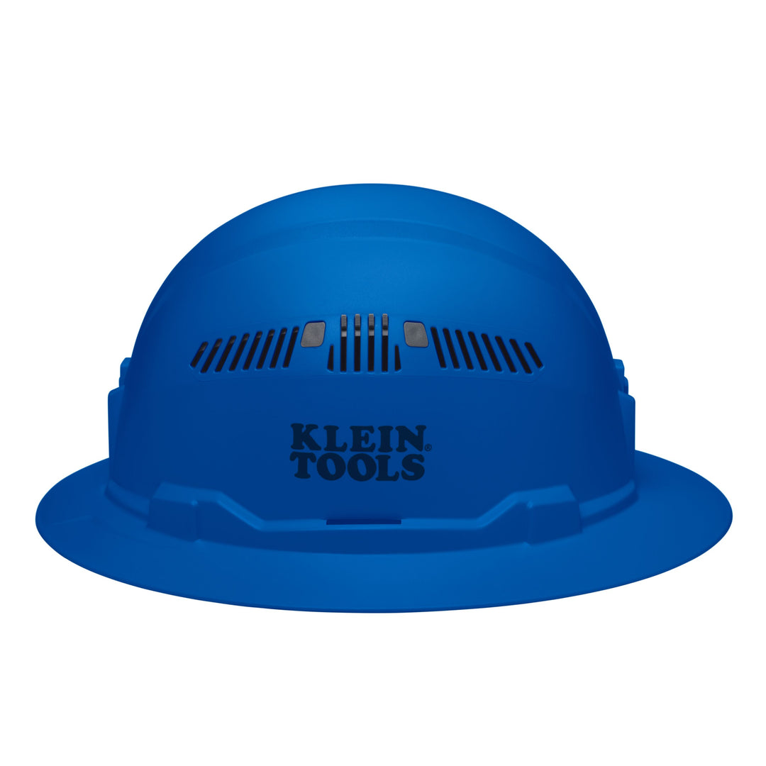 Klein Tools 60871BR Hard Hat, Vented, Full Brim Style, Blue
