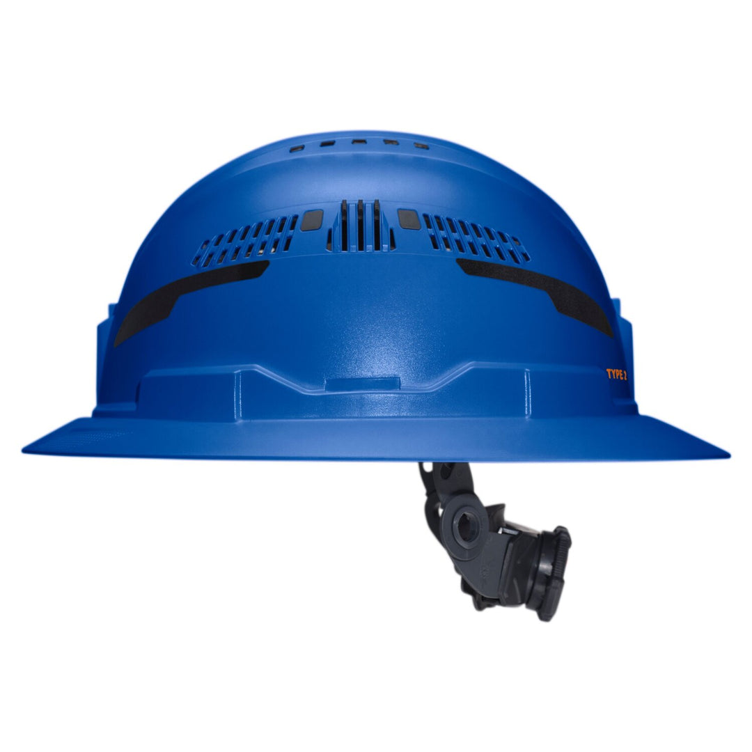 Klein Tools 60871T2 Class C Type-2 Hard Hat, Vented Full Brim with Strap, Blue