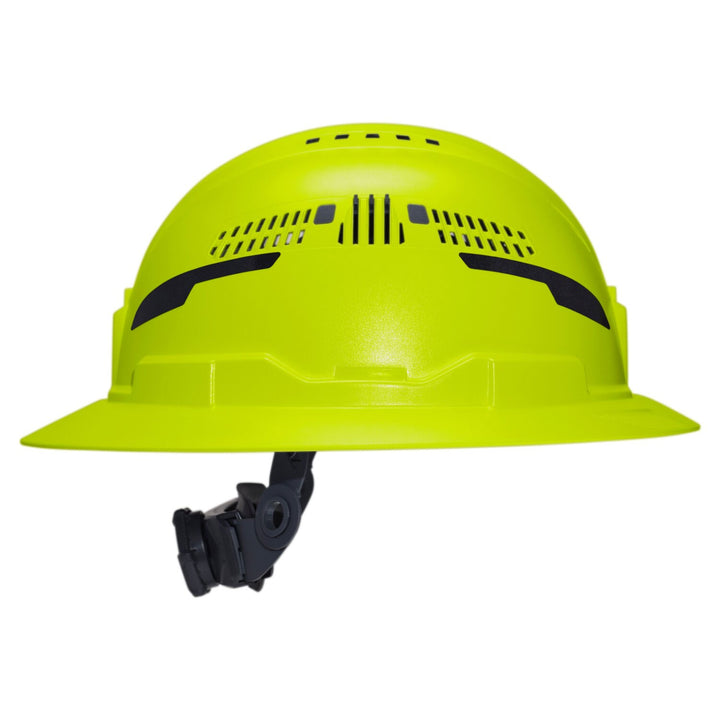 Klein Tools 60911T2 Class C Type-2 Hard Hat, Vented Full Brim with Strap, High Visibility Lime