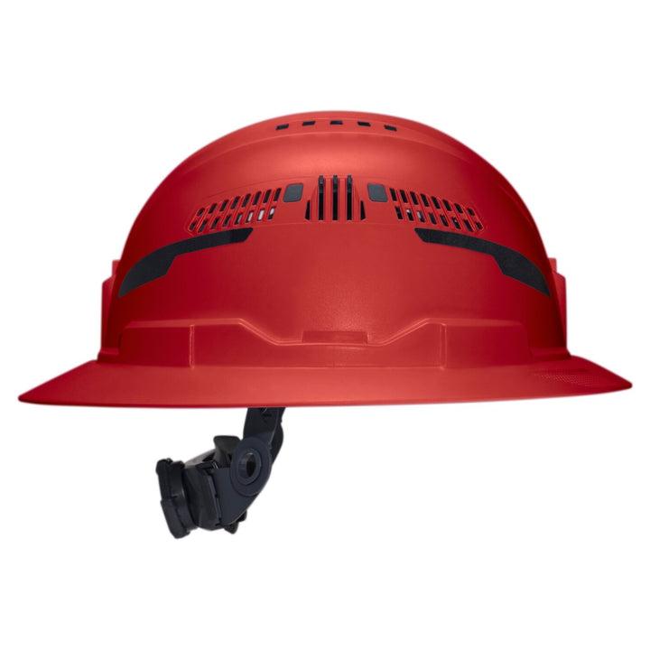 Klein Tools 60921T2 Class C Type-2 Hard Hat, Vented Full Brim with Strap, Red