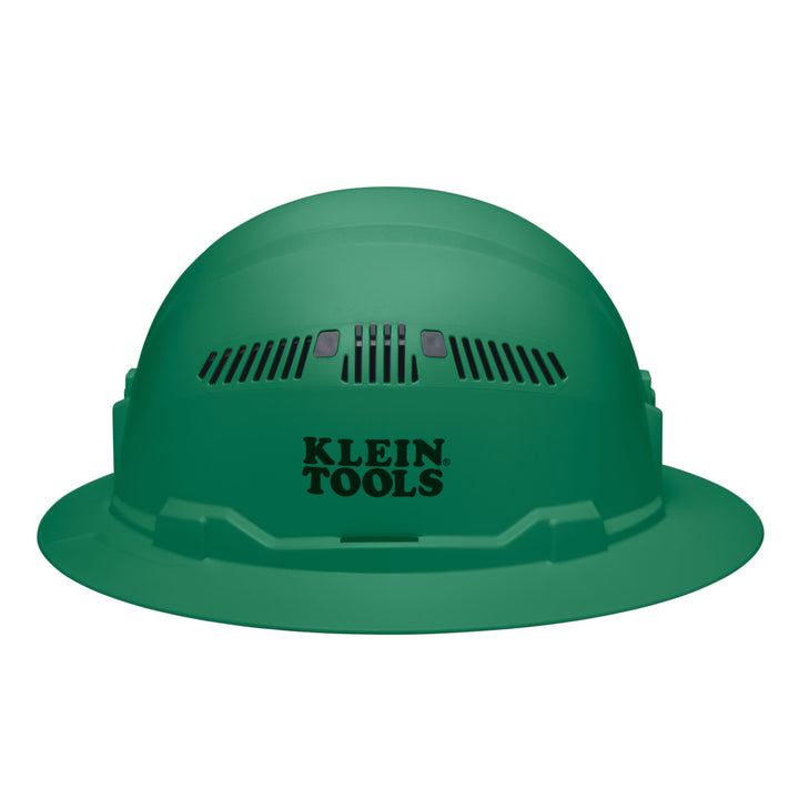 Klein Tools 60941 Hard Hat, Vented, Full Brim Style, Green