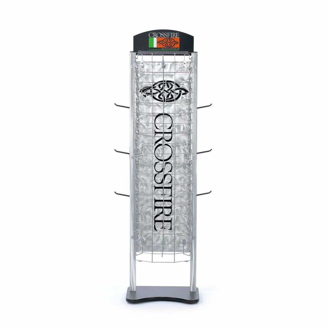 Crossfire 60BABA Safety Eyewear One-Sided Flat Panel Floor Display - 60 Units