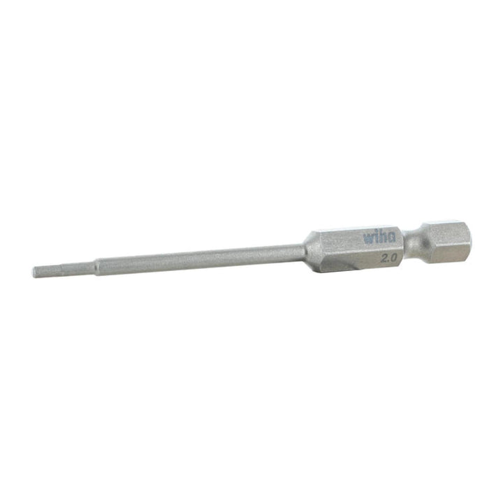Wiha Tools 74351 Hex Metric Power Bit, 2.0 mm x 70 mm, 10 Pk.