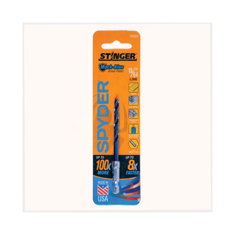 Spyder 19009 Stinger Mach-Blue 13/64-in x 3-3/4-in High-speed Steel Twist Drill Bit