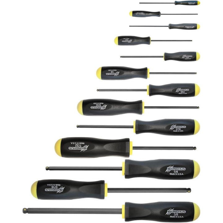 Bondhus 74637 Ball End Screwdriver Set, 13 Piece
