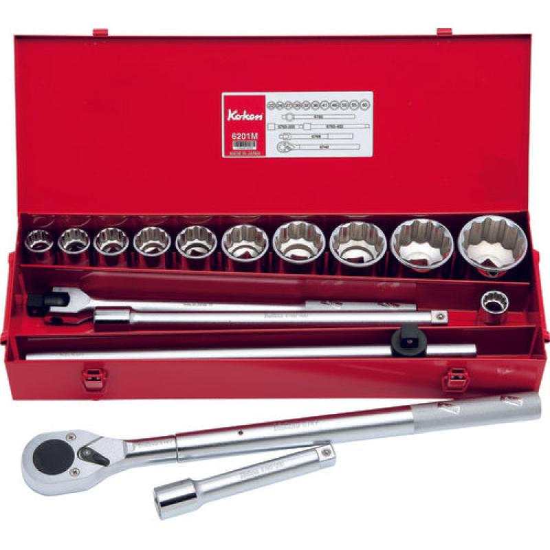 Ko-Ken 6201A Socket Set 12 Point 18 Pieces 3/4 Sq. Drive – Haus of Tools