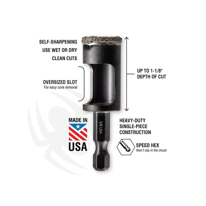 Spyder 600852 3/4" Diamond Arbor Hole Saw Bit