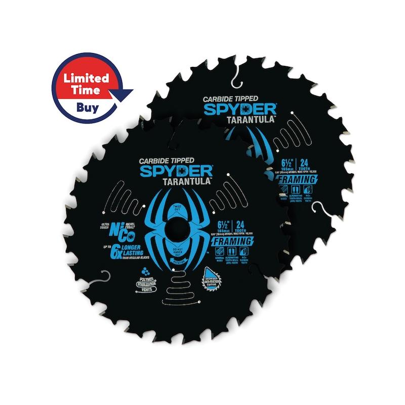 Spyder 13004-2 6-1/2in 24T Framing Blade - 2-Pack