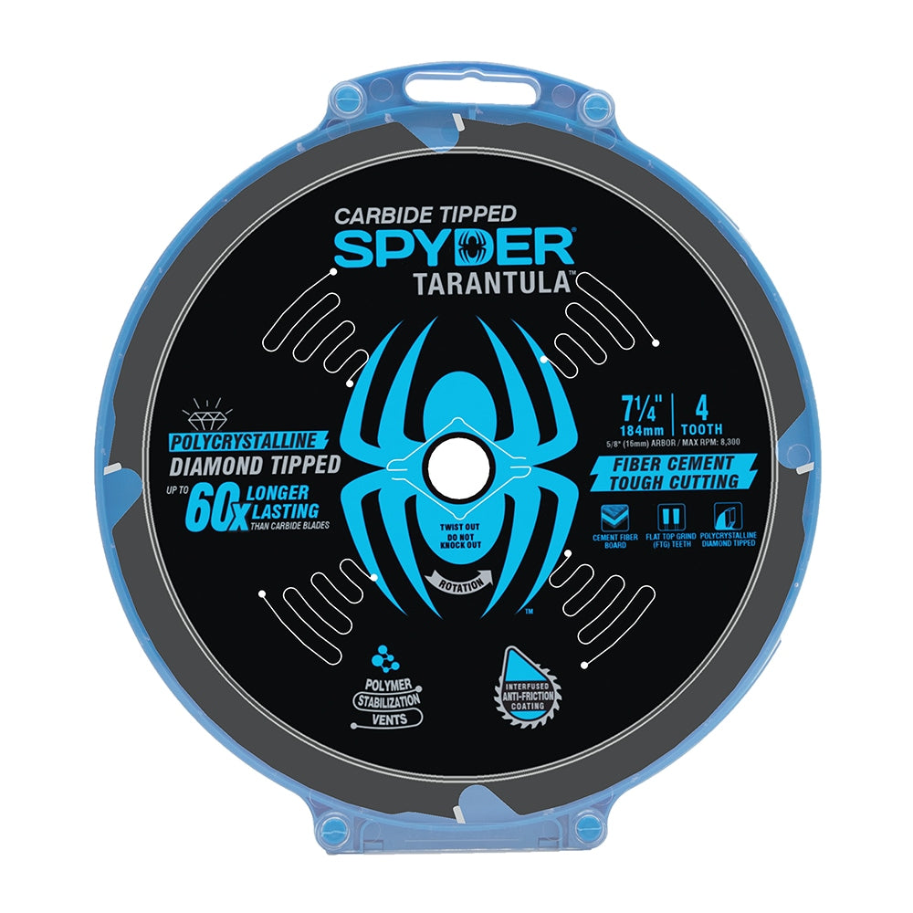 Spyder 13028 7-1/4-in 4 -Tooth Tungsten carbide-tipped steel Circular saw blade Individual