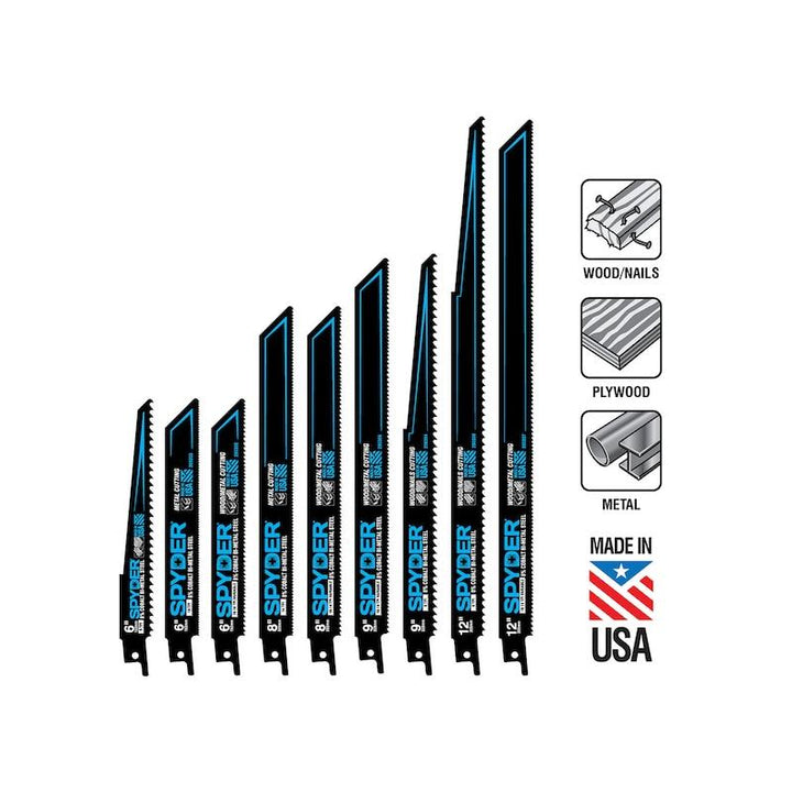 Spyder 200307 Black Series Bi Metal 10/14TPI - 12" 3-Pack