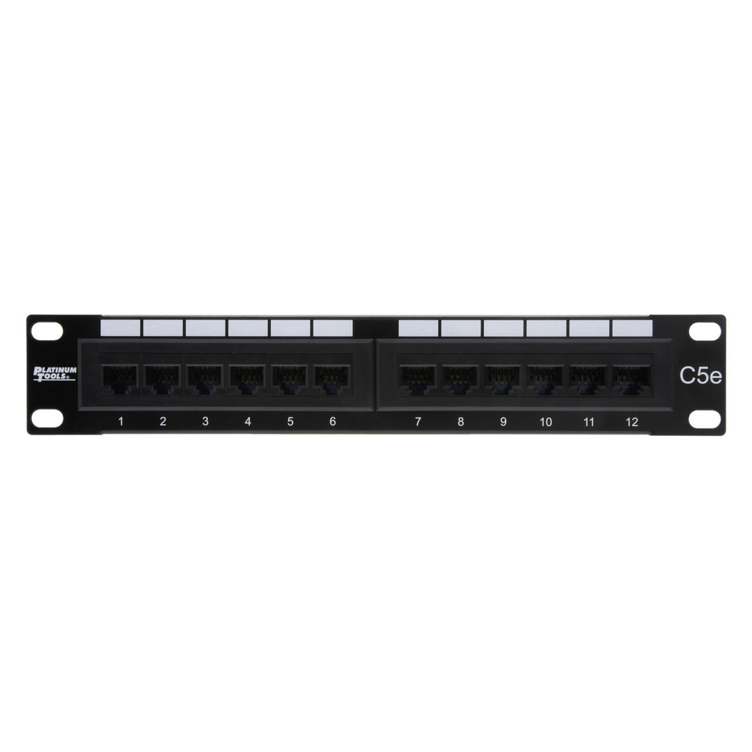 Platinum Tools 650-12C5 Patch Panel 12 Port 5e NS 110
