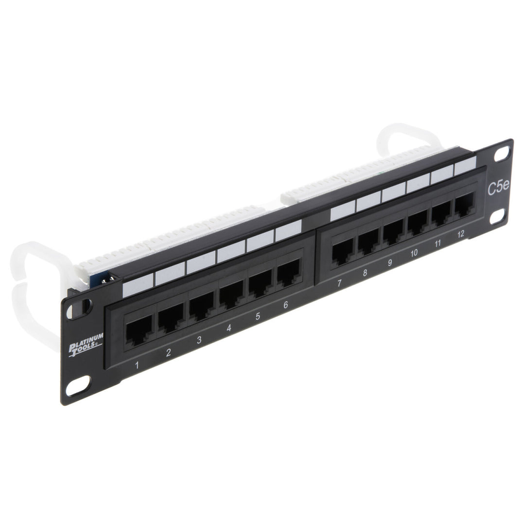 Platinum Tools 650-12C5 Patch Panel 12 Port 5e NS 110