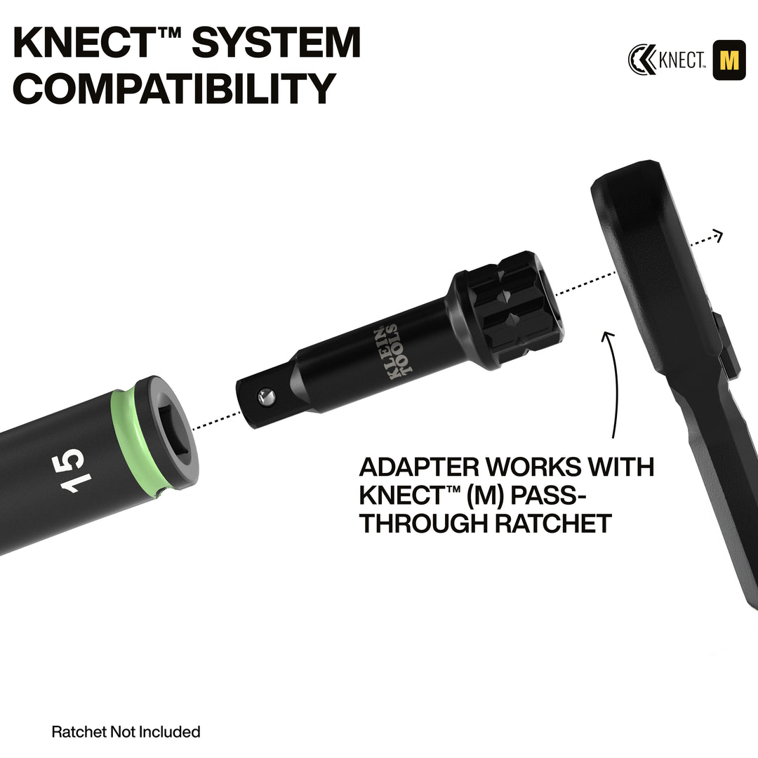 Klein Tools 65109IMPCTM KNECT Deep-Well 3/8" Drive Impact Socket Set, Metric, 9 Pc.