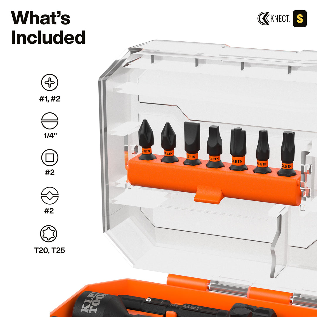 Klein Tools 65301KNECT KNECT Pass-Through and Flip Socket Starter Set, SAE, 23-Piece