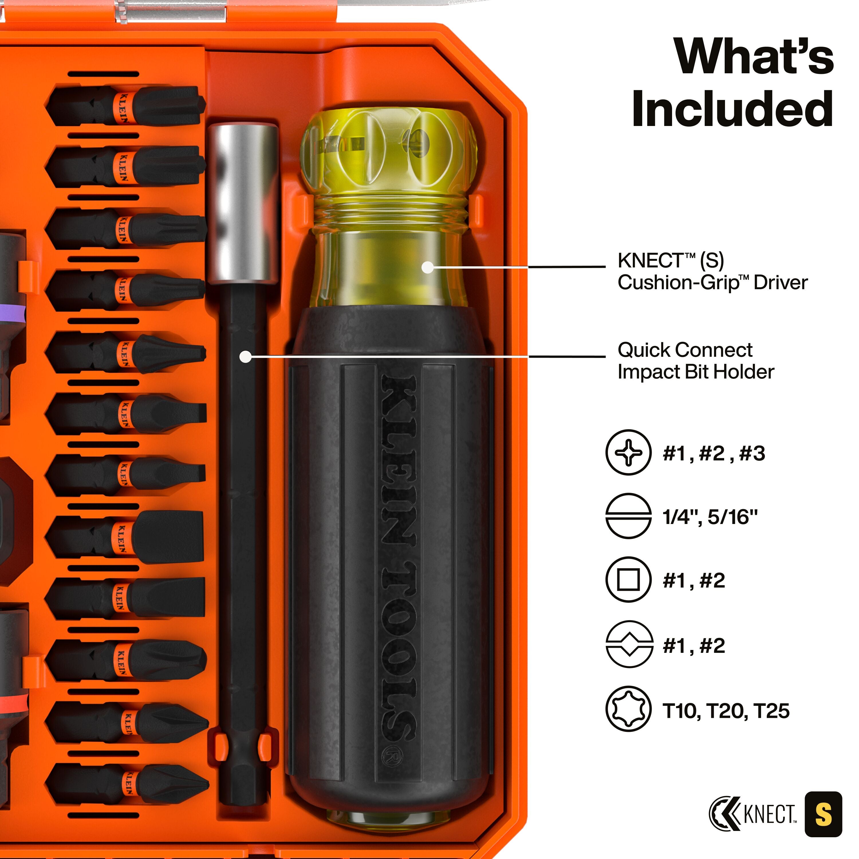 Klein Tools 65302KNECT KNECT Pass-Through and Impact Socket Set
