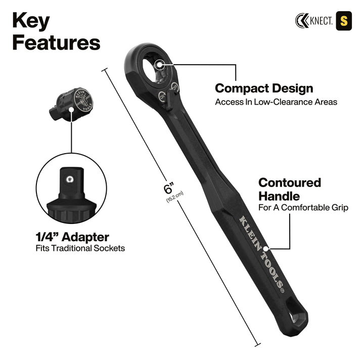 Klein Tools 65302KNECT KNECT Pass-Through and Impact Socket Set, SAE and Metric, 33-Piece