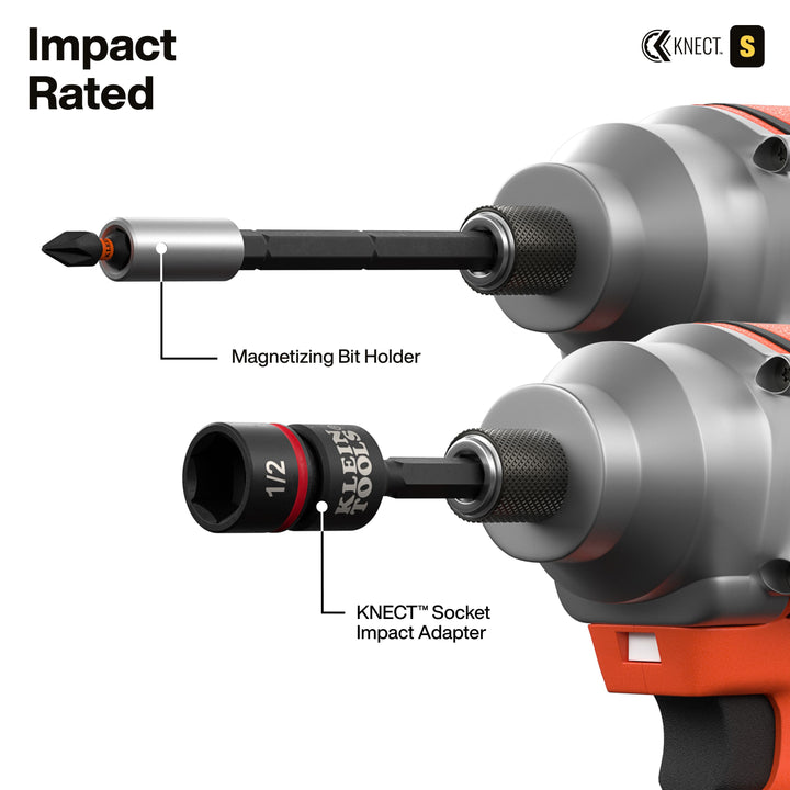 Klein Tools 65302KNECT KNECT Pass-Through and Impact Socket Set, SAE and Metric, 33-Piece