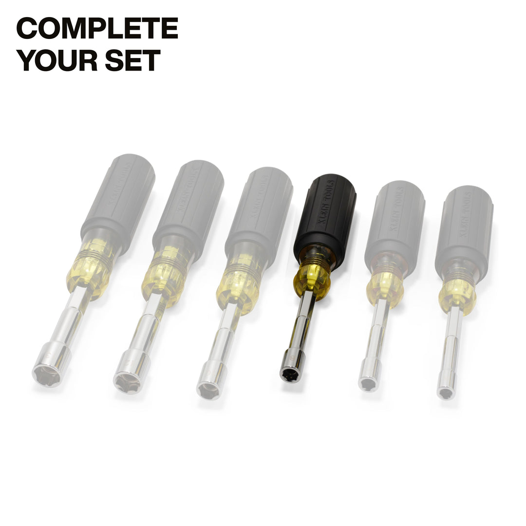 Klein Tools 65408M Metric Color-Coded Nut Driver, Heavy-Duty Hollow-Shaft, 8 mm