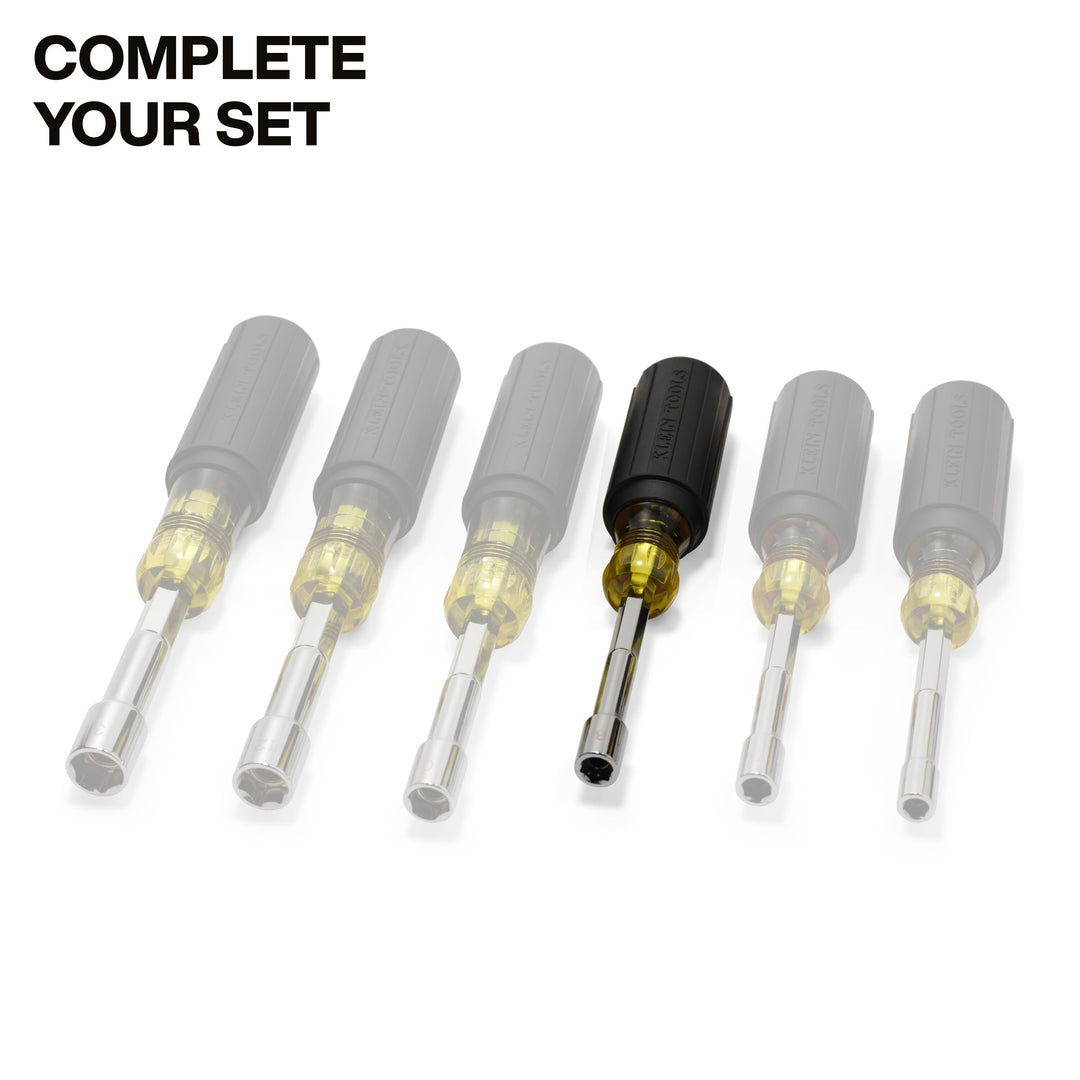 Klein Tools 65408MAGM Metric Magnetic Color-Coded Nut Driver, Heavy-Duty Hollow-Shaft, 8 mm