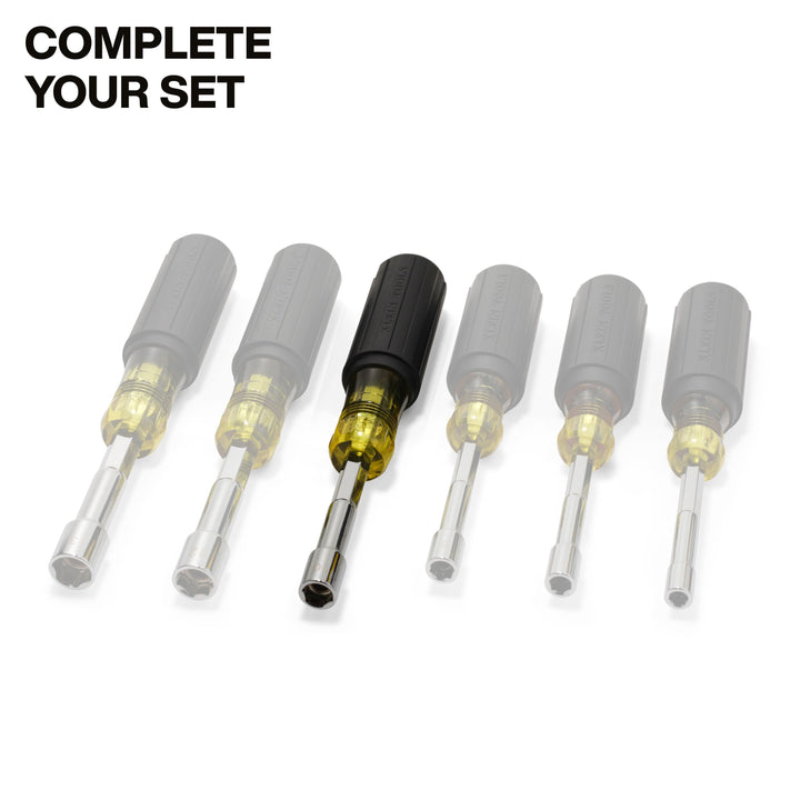 Klein Tools 65410MAGM Metric Magnetic Color-Coded Nut Driver, Heavy-Duty Hollow-Shaft, 10 mm