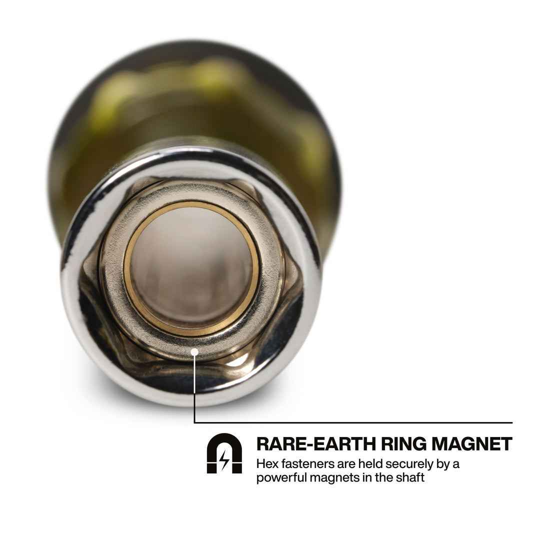 Klein Tools 65408MAGM Metric Magnetic Color-Coded Nut Driver, Heavy-Duty Hollow-Shaft, 8 mm