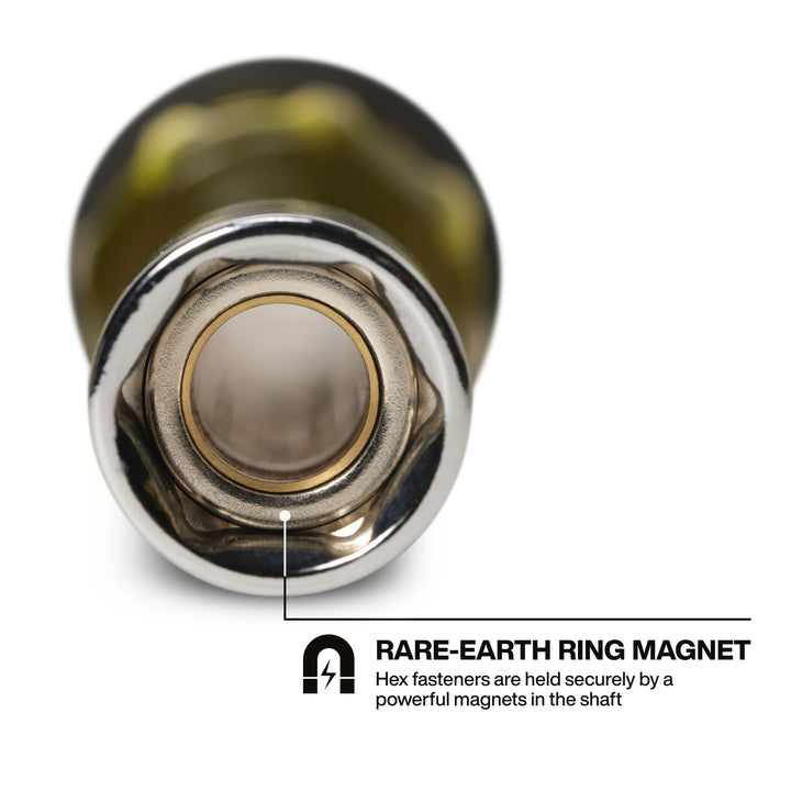 Klein Tools 65456MAGM Metric Magnetic Color-Coded Hollow-Shaft Heavy-Duty Nut Driver Set, 6 Pc.