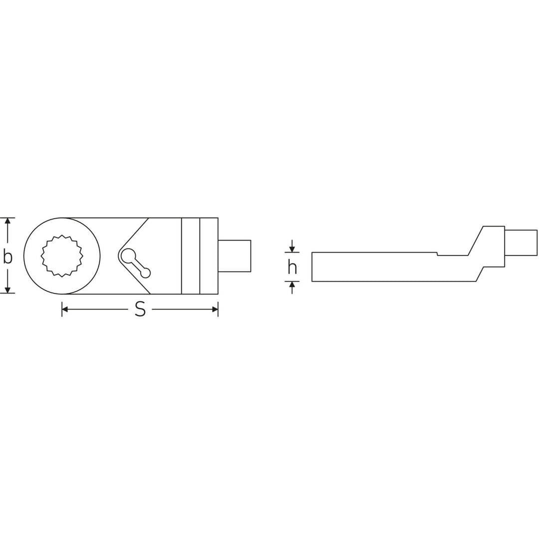 Stahlwille 58170117 Ring ratchet insert adapter