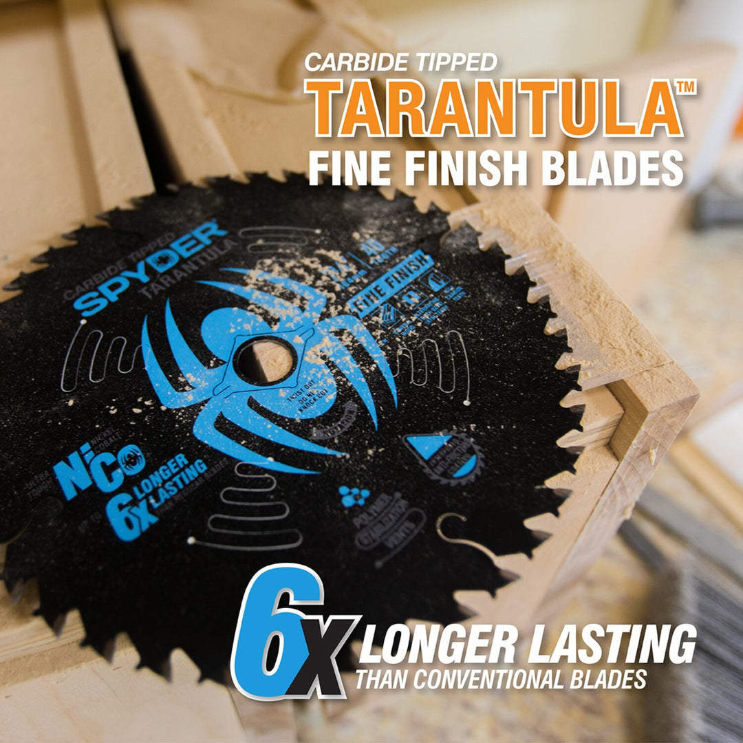 Spyder 13012 Fine Finish 10-in 60 -Tooth Fine Finish Tungsten carbide-tipped steel Miter/Table saw blade Individual