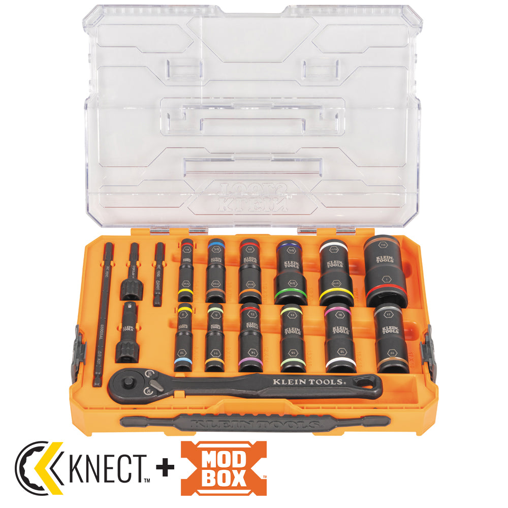 Klein Tools 65626 KNECT Flip-24 Deep-Well, Heavy-Duty Impact