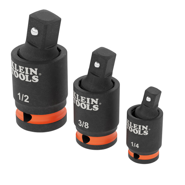 Klein Tools 65843SW Impact Wrench Swivel Socket Adapter Set, 3 Pc