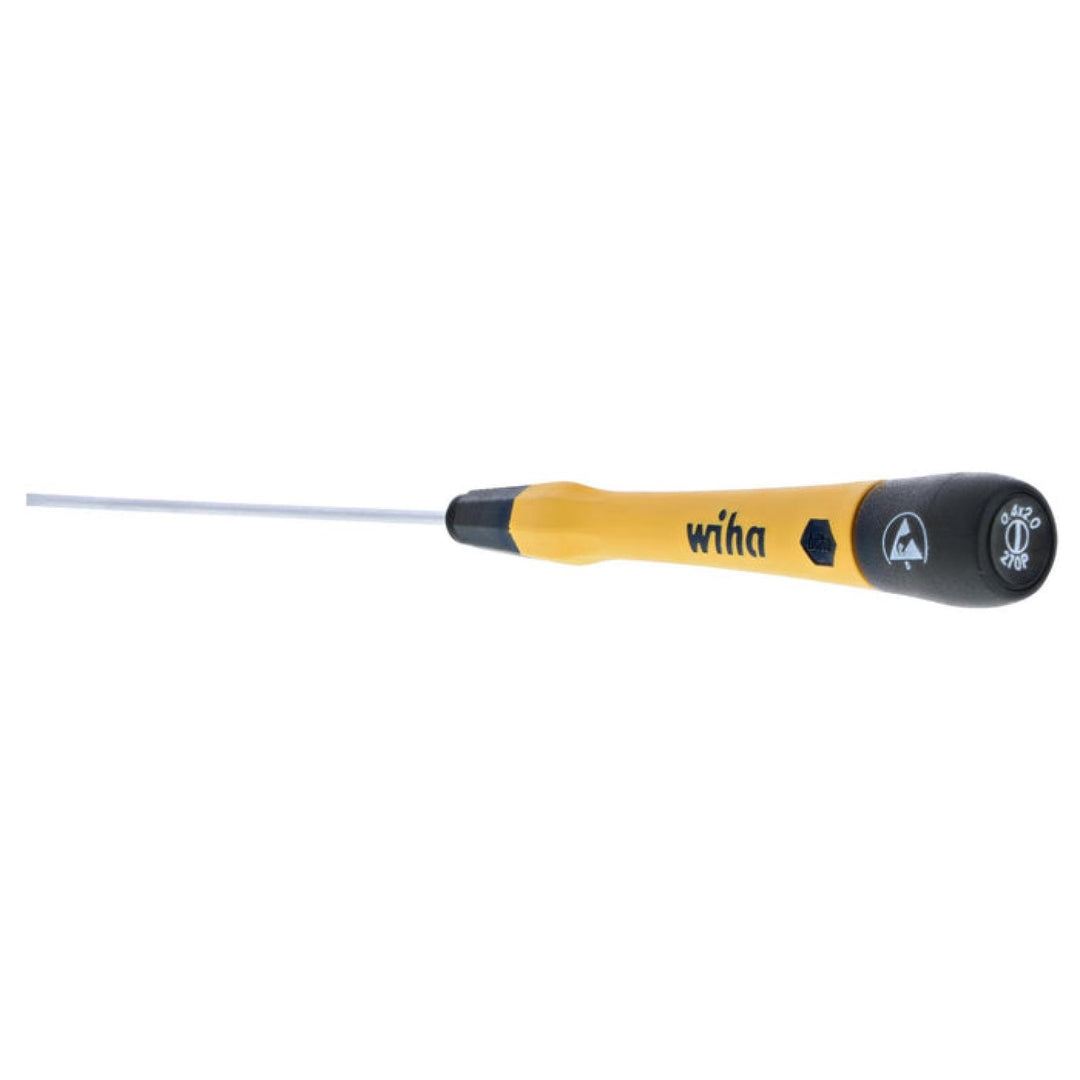 Wiha Tools 27275 ESD PicoFinish Precision Slotted Screwdriver - 2.0mm x 100mm