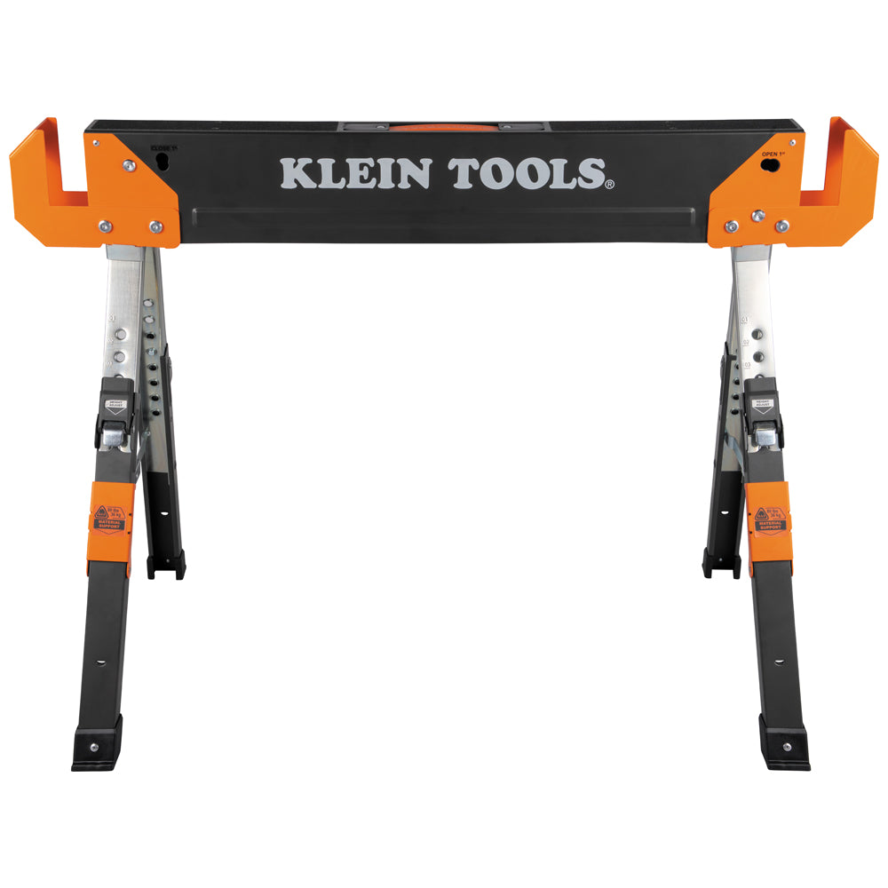 Klein Tools 66188 Adjustable-Leg Folding Saw Horse and Jobsite Table, 1-Pack