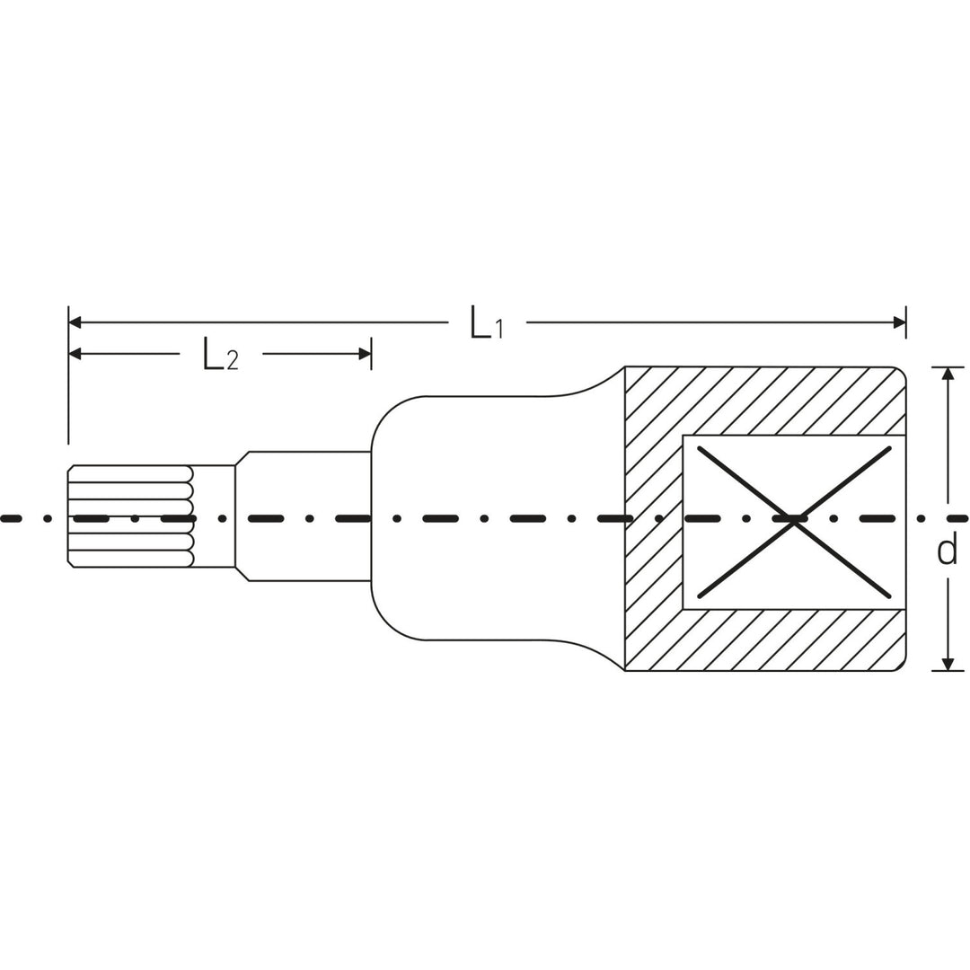 Stahlwille 03060014 54X 1/2" XZN Socket, M14