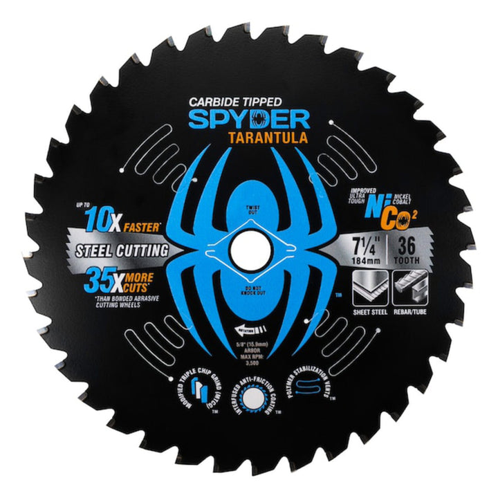 Spyder 13501 7-1/4-in 36 -Tooth Tungsten carbide-tipped steel Circular saw blade Individual