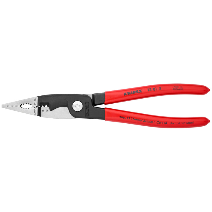 Knipex 13 81 8 SBA 8" 6-in-1 Electrical Installation Pliers 12 and 14 AWG