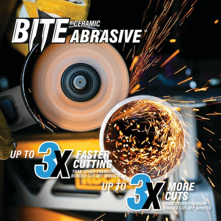 Spyder 21105 Bite Abrasive Bite 4.5-Inches Ceramic Cut-off wheel