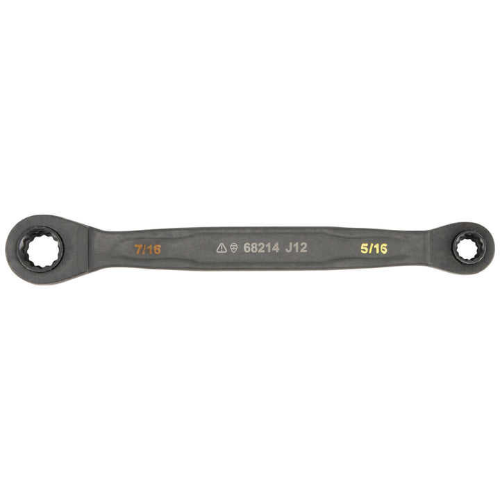 Klein Tools 68216 4-in-1 Ratcheting Wrench Set, SAE, 2 Pc.