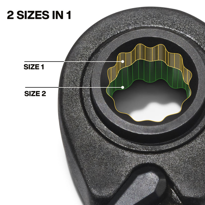 Klein Tools 68216M 4-in-1 Ratcheting Wrench Set, Metric, 2 Pc.