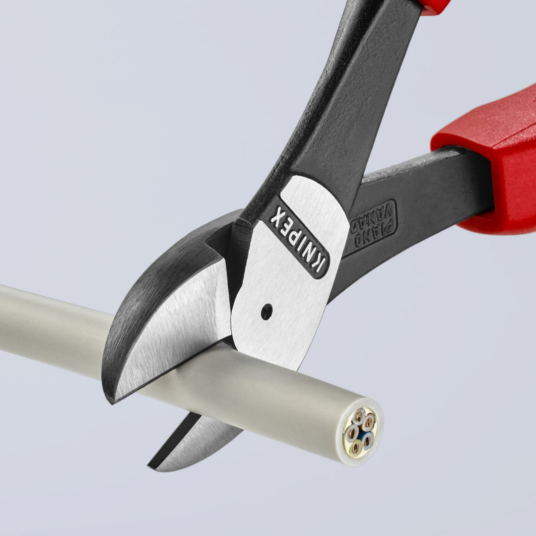 Knipex 74 02 250 Diagonal Cutters - High Leverage 9.84 Inch Pliers With Soft Handle