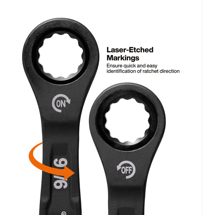 Klein Tools 69418CG Ratcheting Combination Wrench Set, SAE / Metric, 18 Pc.