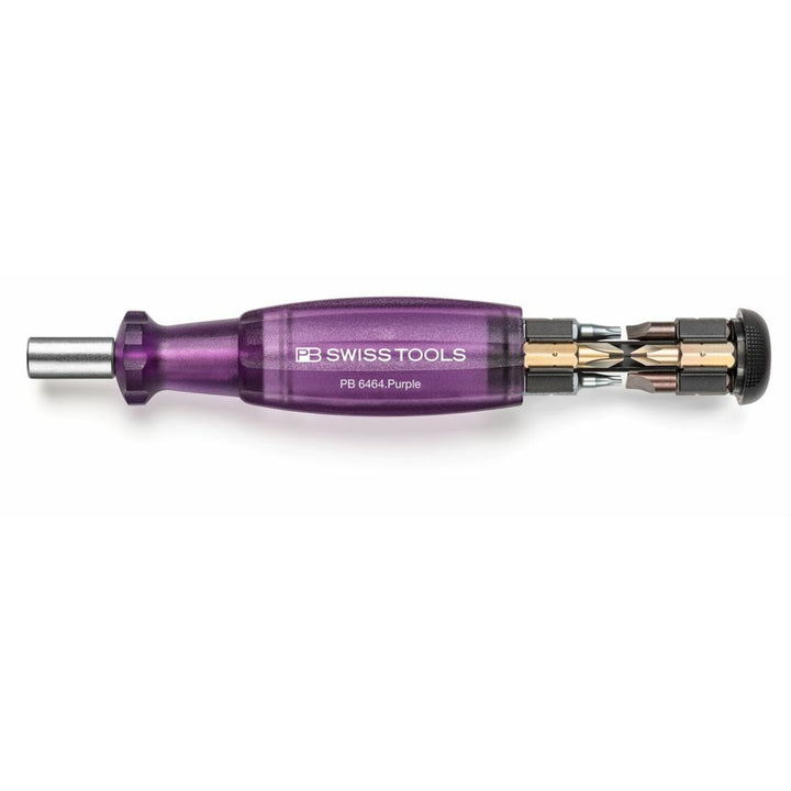 PB Swiss PB 6464.Purple Bit Holding Screwdriver with Magazine, Slotted, Phillips, TORX®, 9 Pcs