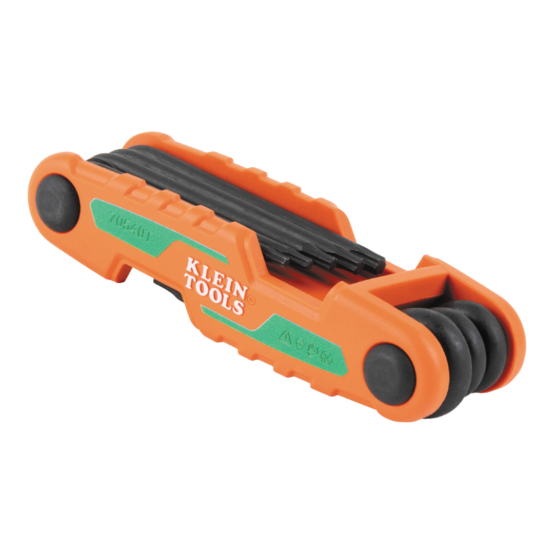 Klein Tools 70540T Compact Folding Hex Key Set, Torx, 8 Pc.