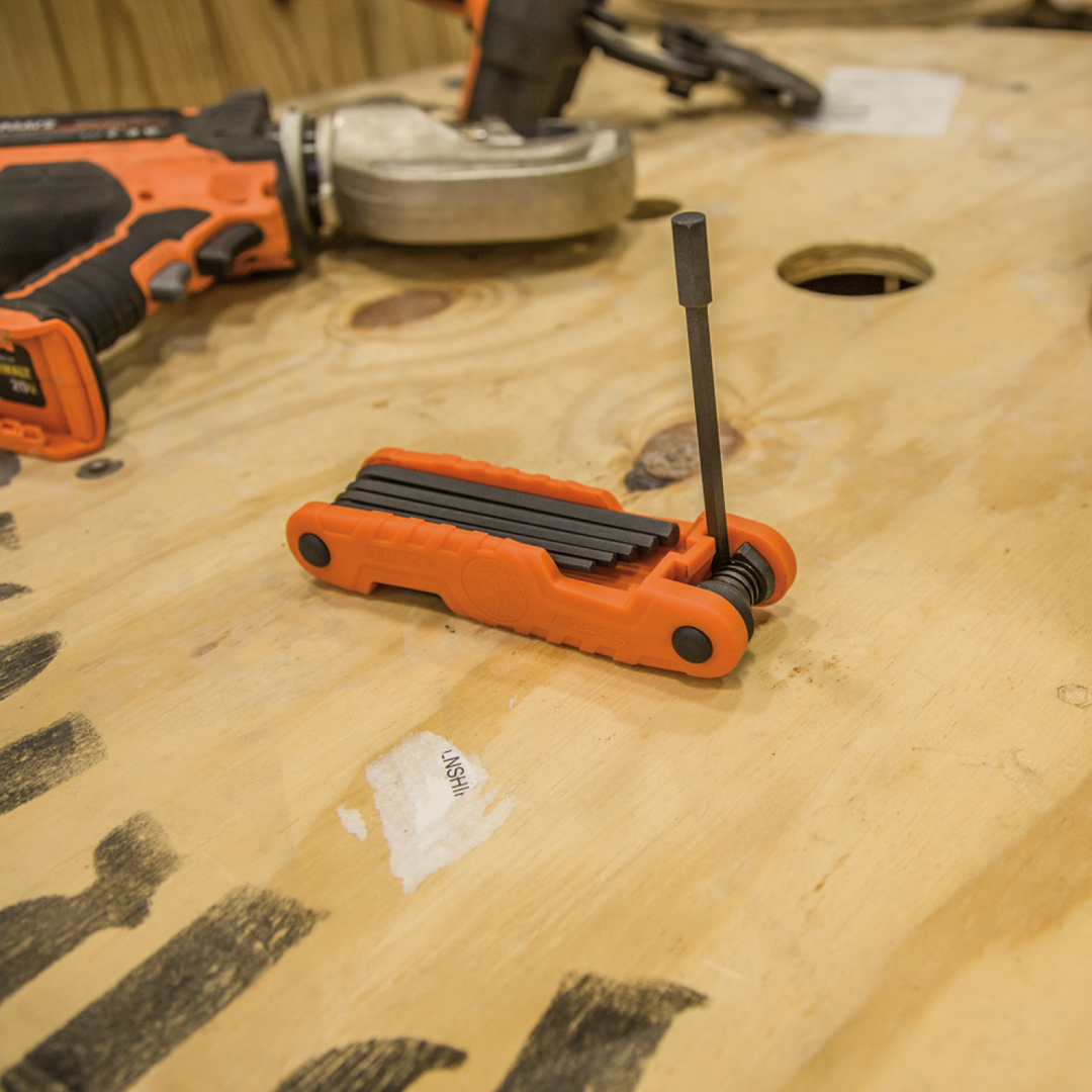 Klein Tools 70552 Pro Folding Hex Key Set, SAE and Metric, 21 Pc.